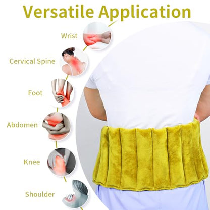 UNI-GO Silica Beads Microwave Heating Pad, Olive Green, 7"x21" - color: Olive Green-7"x21"