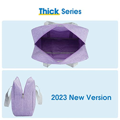 Narwey Personal Item Travel Bag, Foldable Carry on Duffle Bag for Women Men - color: AA-Thick Series Light Purple, size: without Shoulder Strap
