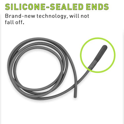 Elastic Shoe Laces for On Cloud 5, 6 Replacement Strings - color: Dark Grey, size: 22in (55cm)