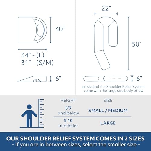 MedCline Shoulder Relief System with Extra Cases, Small/Medium 5'9" & Under - size: Small/Medium + Extra Cases