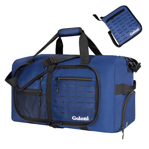 65L Foldable Duffle Bag for Travel, Large Durable Travel Duffel Bag - color: Blue