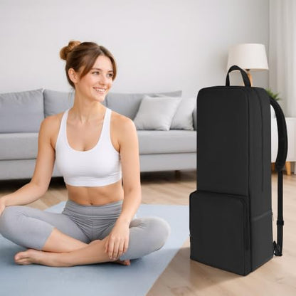 COOLBEBE Yoga Bag for Women with Side Mesh Pockets & Wet Dry Compartment - color: Black