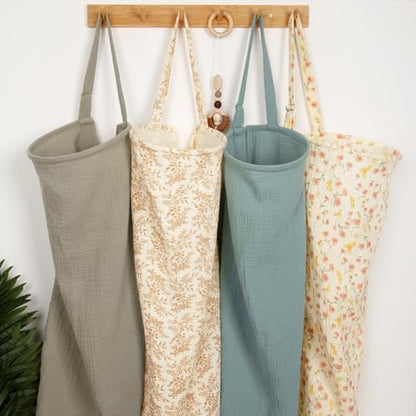 MEXXI Muslin Nursing Covers for Breastfeeding, 2 Pack Privacy Nursing Apron - color: KHAKI