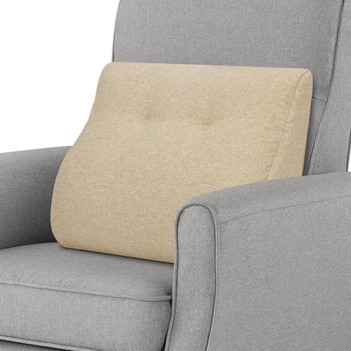 baibu Patented Dual-Layer Memory Foam Lumbar Pillow for Recliner, Beige - color: Beige