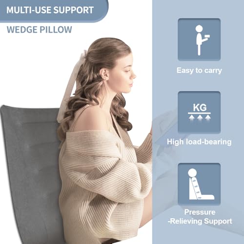 Inflatable Wedge Pillow for Travel, Camping & Indoor Sleep - color: Lightweight