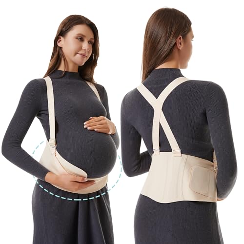 2-in-1 Convertible Maternity Support Belt with Detachable Strap - Adjustable Pregnancy Belly Band for Back, Hip, Pelvic Pain, Invisible Belly Bands for Pregnant Women - size: X-Large