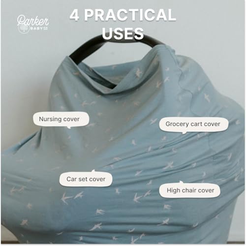 Parker Baby Co. Multi-Use Cover - Carseat Cover, Nursing Cover - Dove - color: Dove