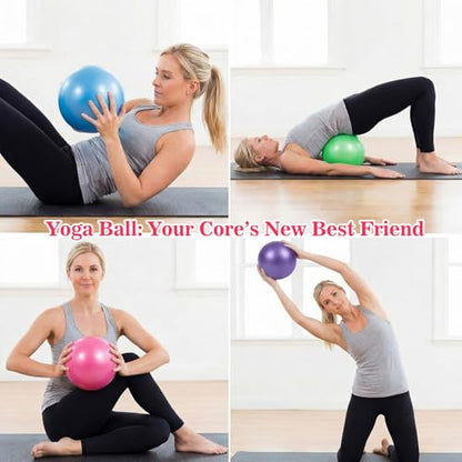 Teyva 40 Pcs Small Pilates Ball Bulk 9 Inch Mini Yoga Balls - color: Multicolor
