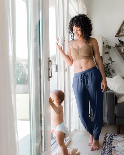 Kindred Bravely Everyday Maternity Lounge Jogger Pants for Postpartum - color: Navy, size: Small