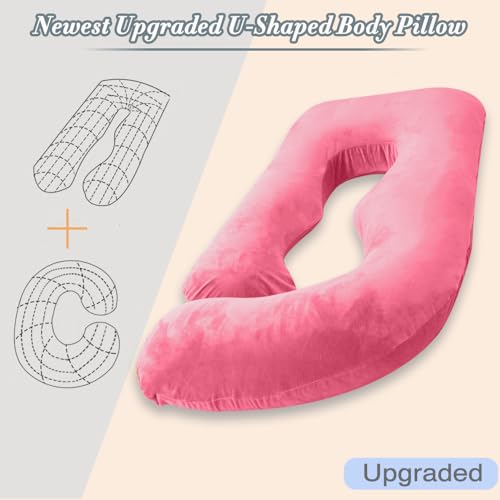60 Inch Pregnancy Pillow for Sleeping (RED) - color: Red