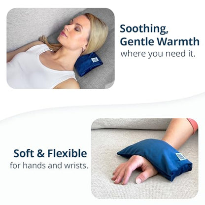 Mini Microwave Heating Pad and Cold Pack, Cold Hands, Neck and Wrists 4x8in - color: Oasis Blue
