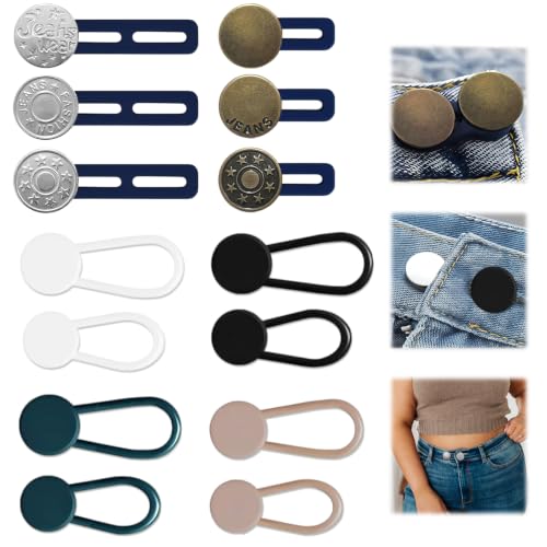 14PCS Button Extenders for Jeans,Pants Button Extender for Women Men,2Style - color: Style C_14PCS, 2 Styles