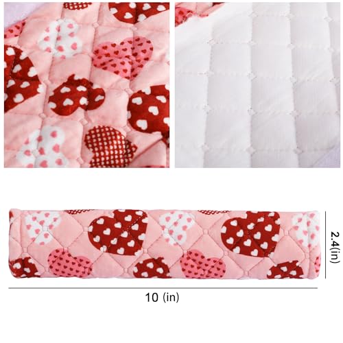 Amooca 2 Pack Seat Belt Covers Soft Shoulder Pad for Cars & Backpack - color: Pink Heart