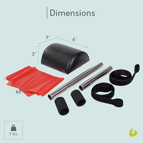 Balanced Body PilatesAngle & Accessories – Reformer Workout Wedge, Resistance Band, and Neck Support for Home Gym & Studio - style: Accessory Pack Only