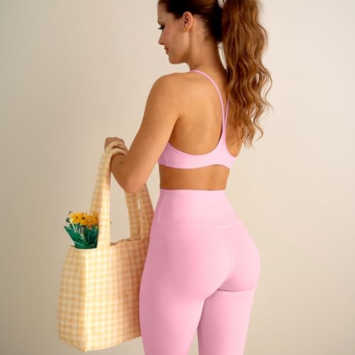 FULLSOFT Buttery Soft Leggings for Women High Waisted - color: Cherry Pink, size: Small-Medium