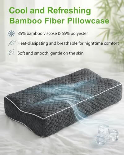 Knee Pillow for Side Sleepers, Memory Foam Leg Pillow, Dark Grey - color: Dark Grey
