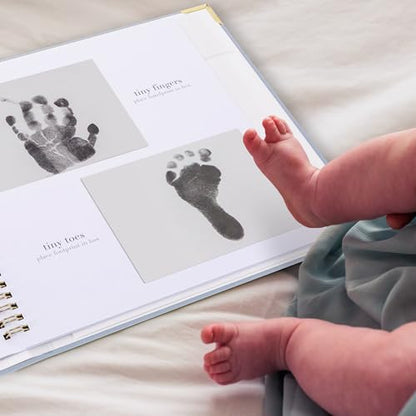 Keepsake Baby Memory Book for Boys and Girls - Timeless First 5 Year Book - color: Blue