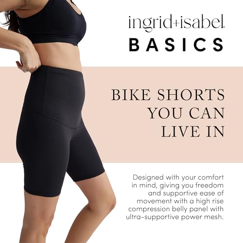 Ingrid & Isabel Basics Postpartum Active Shorts - color: Black, size: Medium