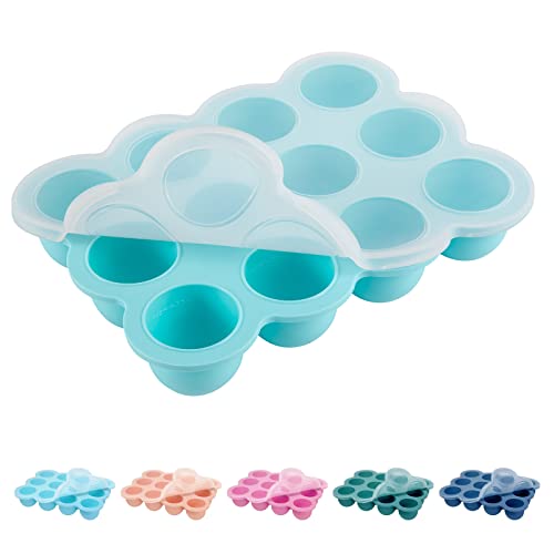 Silicone Freezer Tray with Soft Lid, 1.5oz x 12 Pods (Light Green) - color: Light Green (12 x 1.5 OZ)