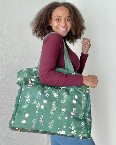Sarah Wells Lizzy Breast Pump Tote (Olive You) - color: Olive Floral