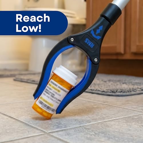 RMS 2 Pack 34 Inch Extra Long Reacher Grabber - Foldable with Rotating Jaw - size: 34 Inch (Pack of 2)