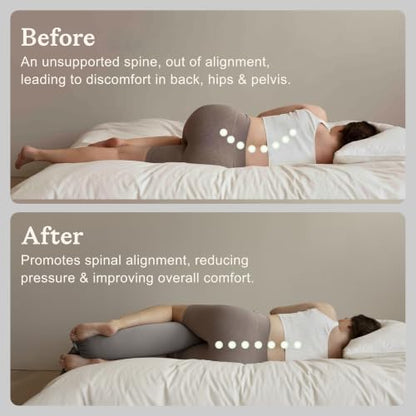 bbhugme Pregnancy Pillow Cover, Stone - color: Stone