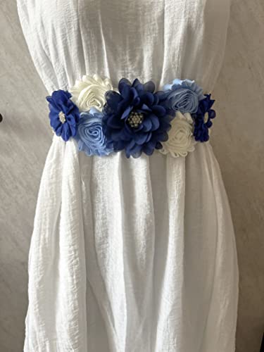 Wedding flowers sash belt Pregnancy sash maternity sashes - color: Royal Blue