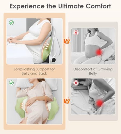 DONAMA Memory Foam Pregnancy Pillow Maternity Wedge Pillow for Side Sleeper - color: Dark Green