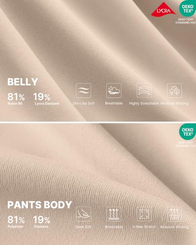 G4Free EverGoing Maternity Work Pants Pregnancy Ankle Flare Leg with Pocket - color: Light Khaki, size: Small