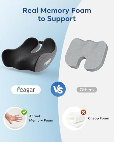 Seat Cushion - Memory Foam Ergonomic Seat Cushion -for Long Sitting - color: Gray