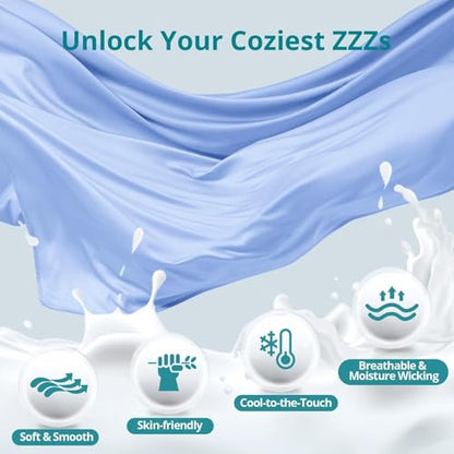 Cooling Pregnancy Pillows for Sleeping, 57'' Full Body Pillow, Light Blue - color: Light Blue, size: 57 Inch