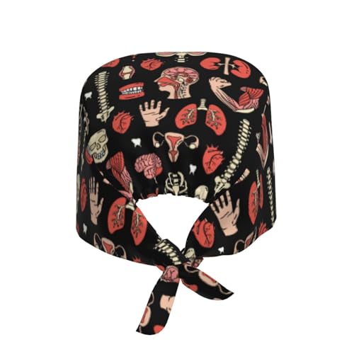 Jedenkuku Working Cap Surgical caps with Sweatband Adjustable for Men Women - color: Black17