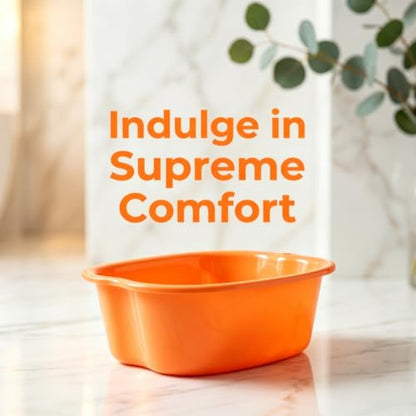 Ytterbium Foot Soaking Basin, Large Massage Foot Soaking Tub-Orange - color: Orange