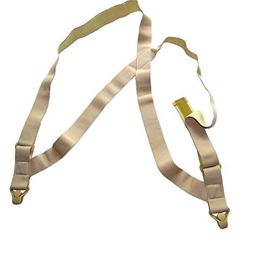 Hold-Up Hidden Maternity Hip-Clip Undergarment Suspenders No-Slip Clips - color: Beige 1 1/4