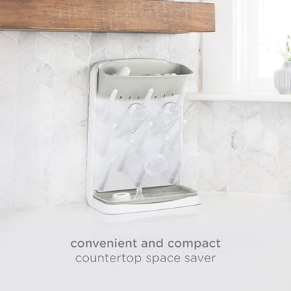 Ubbi Vertical Baby Bottle Drying Rack, Space Saving Countertop Bottle Dryer - color: Oat Vertical Drying Rack