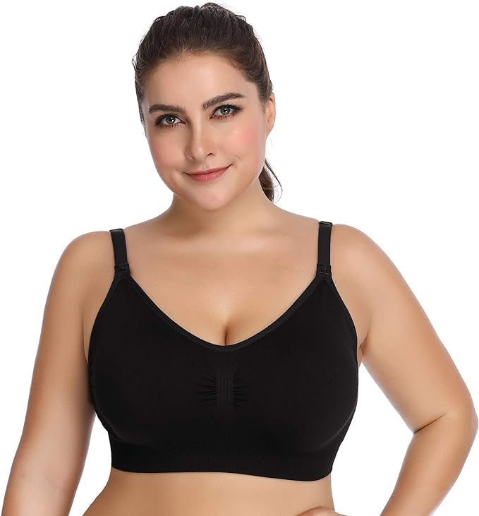 Womens Seamless Nursing Bra Sleeping Maternity Bralette for Breastfeeding Pack of 3 - color: 5pack2, size: Medium