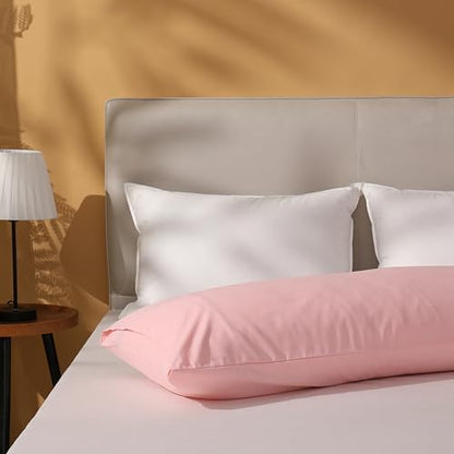 DOWNSTORIA Body Pillow Cover, Ultra Soft Microfiber Long Pillowcase, Envelope Closure Large Pillow Cases 20x54 inch (Pink) - color: Pink