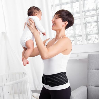 Belly Bandit 2-in-1 Hip Bandit, Maternity Belly Band & Postpartum Hip Wrap - color: Black, size: XS-M