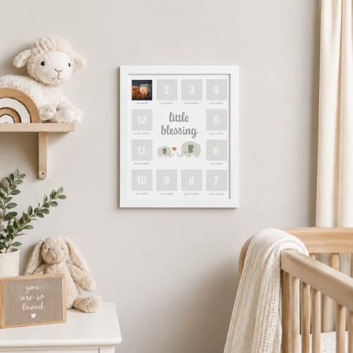 Kate & Milo Little Blessing First Year Baby Milestone Photo Frame - style: Little Blessings First Year