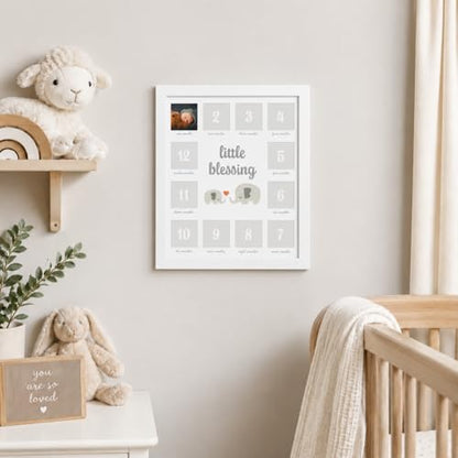 Kate & Milo Little Blessing First Year Baby Milestone Photo Frame - style: Little Blessings First Year
