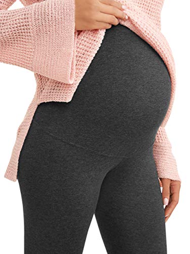 Rumor Has It Maternity Over the Belly Capri Crop Support Leggings - color: Charcoal