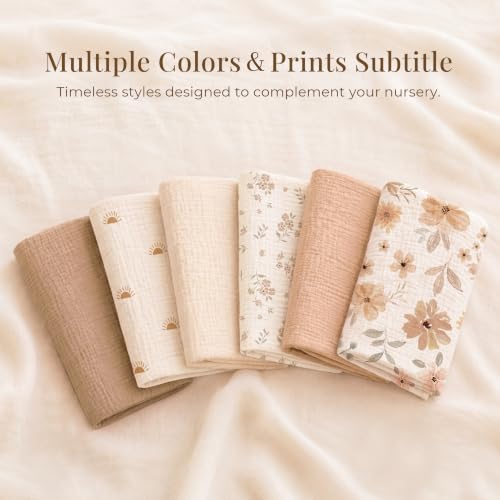 Konssy 2-Pack Muslin Nursing Pillow Covers, Cream Soft Slipcover for Baby - color: Brown,cream