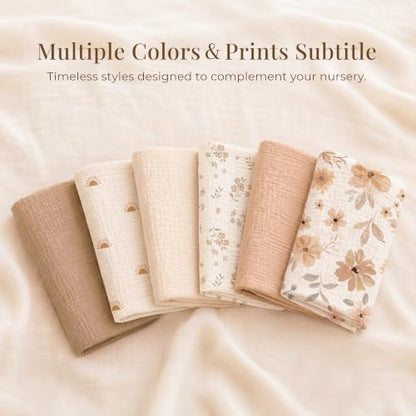 Konssy 2-Pack Muslin Nursing Pillow Covers, Cream Soft Slipcover for Baby - color: Brown,cream