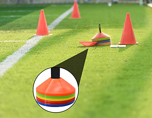 25/50/100pcs Disc Cones, Agility Soccer Cones with Carry Bag and Holder - color: 100pcs
