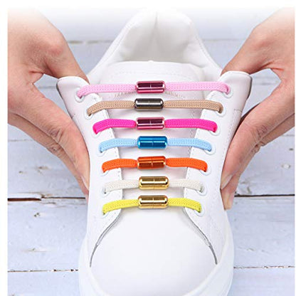 No Tie Shoelaces, Elastic Shoelaces for Adults/Kids，Elastic No Tie Shoe Laces - color: Red