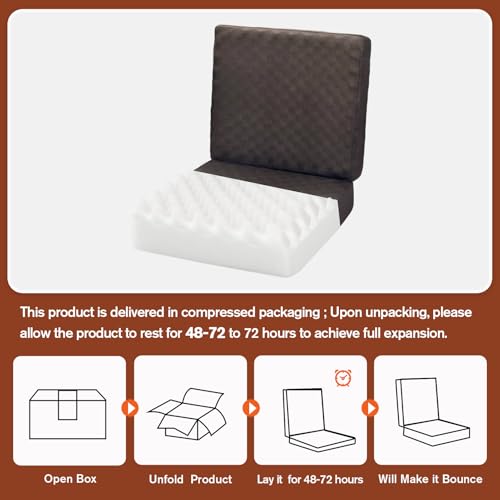 Egg Crate Foam Recliner Cushions with Back Support for Long Sitting