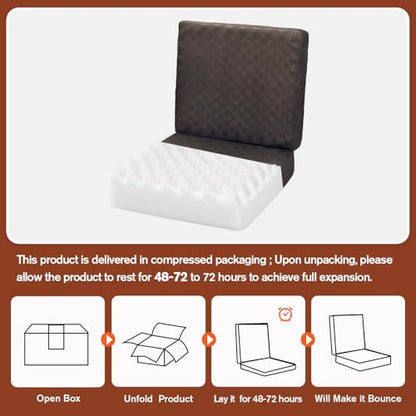 Egg Crate Foam Recliner Cushions with Back Support for Long Sitting