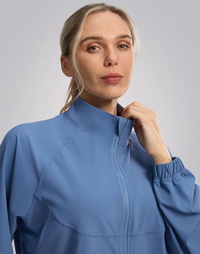 Soothfeel Women's Athletic Lightweight Jacket UPF 50+ Sun Protection Shirts - color: Blue, size: Large