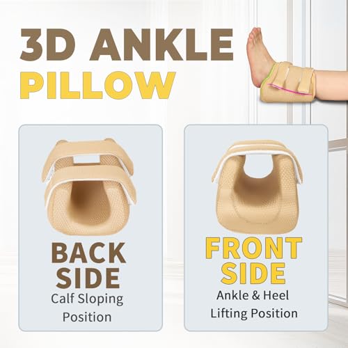3D Heel Protector Bed Sore Pillow Cushion for Pressure Khaki 1 piece - color: Khaki