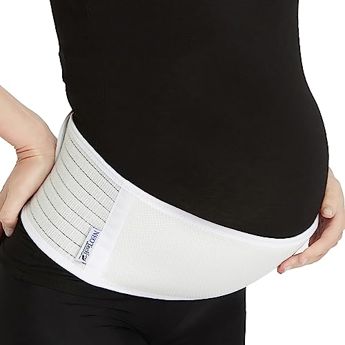 NeoTech Care Adjustable Maternity Belt - Light and Breathable Pregnancy Belly Support Band for Pregnant Women (White, Extra Large Size) - color: White, size: X-Large